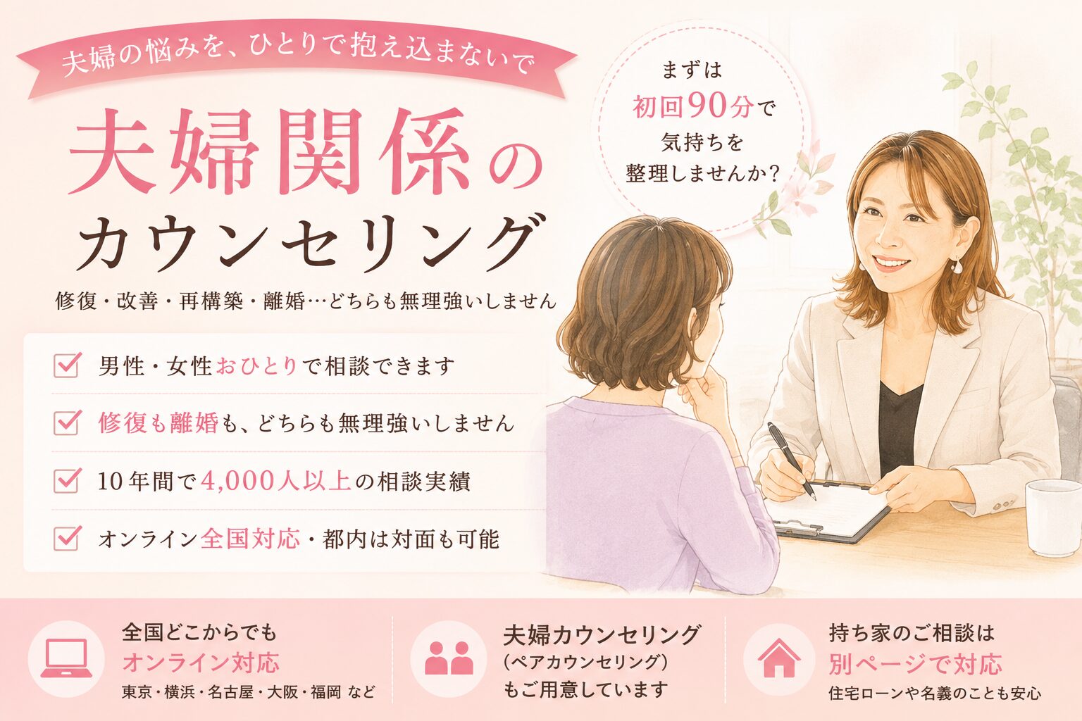 夫婦カウンセリング 岡山県 夫婦関係カウンセリング